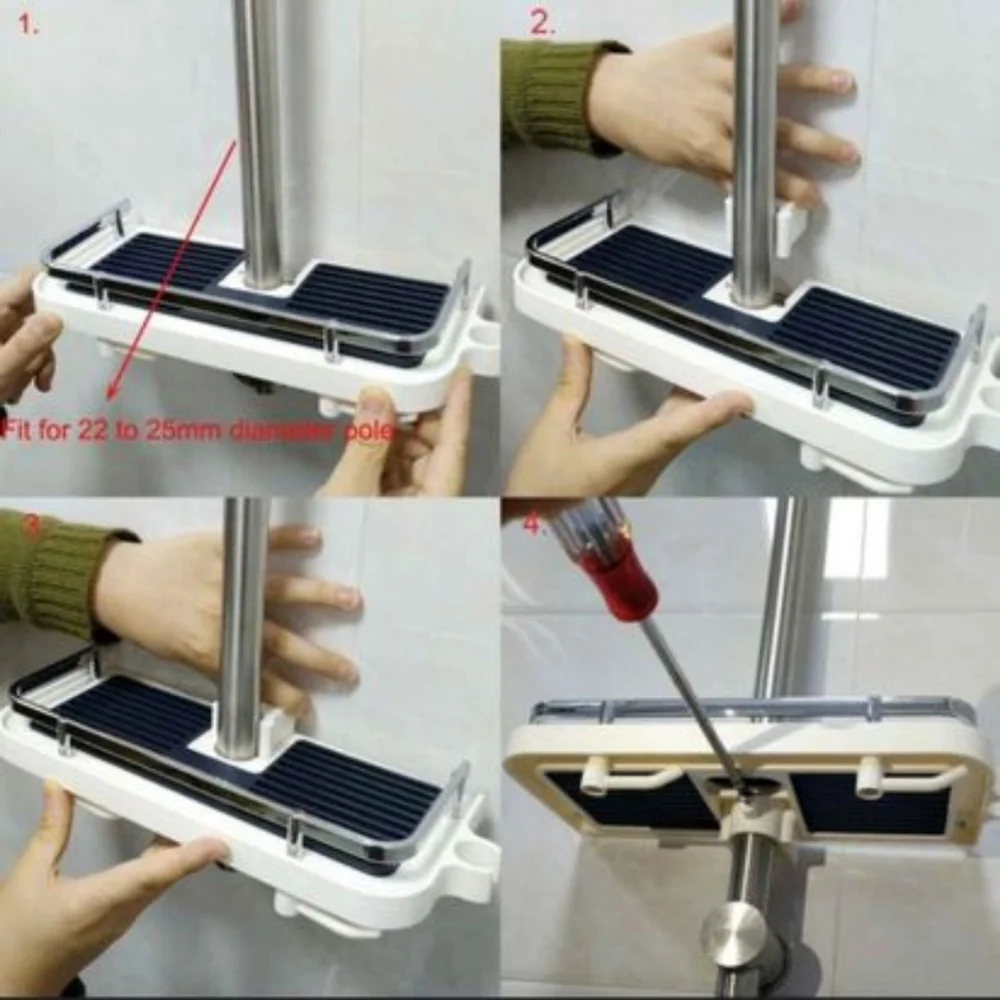 Removable shower caddy shelf
